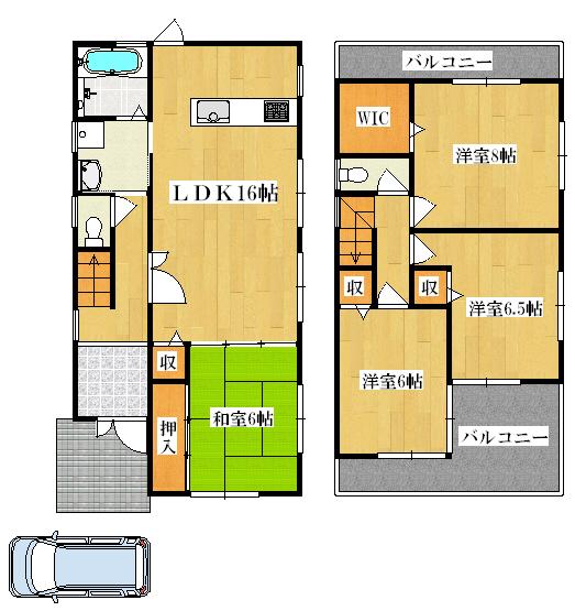 Floor plan. 25,800,000 yen, 4LDK, Land area 110.6 sq m , Building area 98.82 sq m   ◆ Floor plan