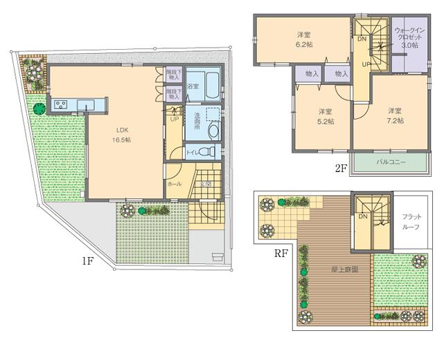 Floor plan. (No. 1 destination model house), Price 40,330,000 yen, 3LDK, Land area 91.07 sq m , Building area 94.41 sq m