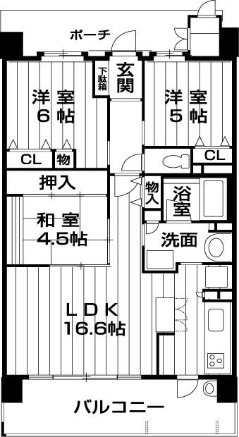 Floor plan. 3LDK, Price 19,800,000 yen, Occupied area 71.28 sq m , Balcony area 13.2 sq m