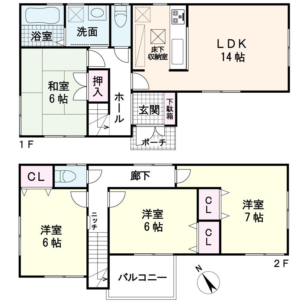 Floor plan. (No. 3 locations), Price 20.8 million yen, 4LDK, Land area 89.39 sq m , Building area 92.34 sq m