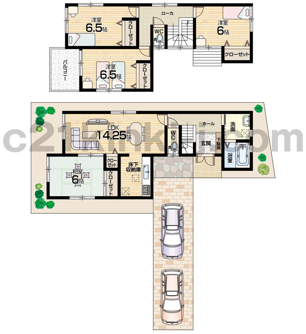 Floor plan. (No. 2 locations), Price 22,800,000 yen, 4LDK, Land area 119.69 sq m , Building area 95.58 sq m