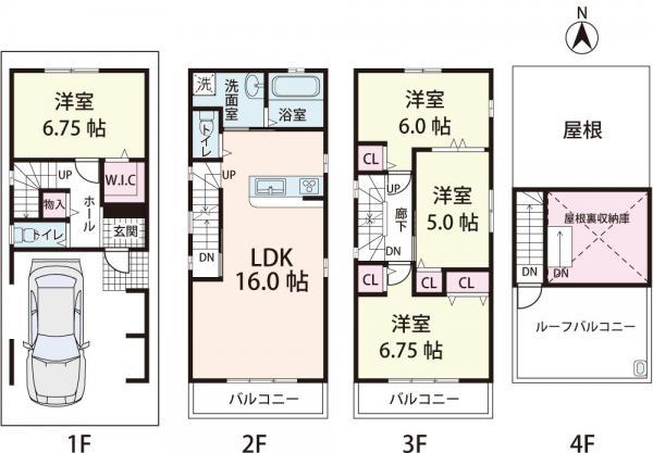 Floor plan. 28.8 million yen, 4LDK, Land area 49.58 sq m , Building area 116.22 sq m