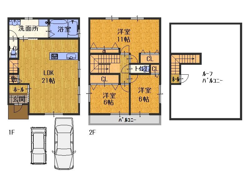 Floor plan. 26,800,000 yen, 4LDK, Land area 112.67 sq m , Building area 90 sq m