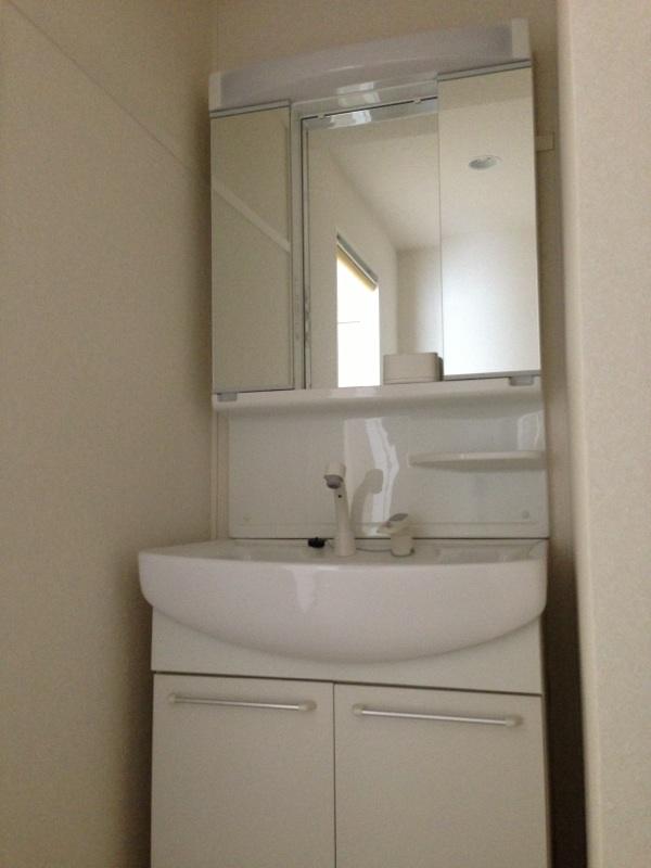 Wash basin, toilet. It replaced with a new one