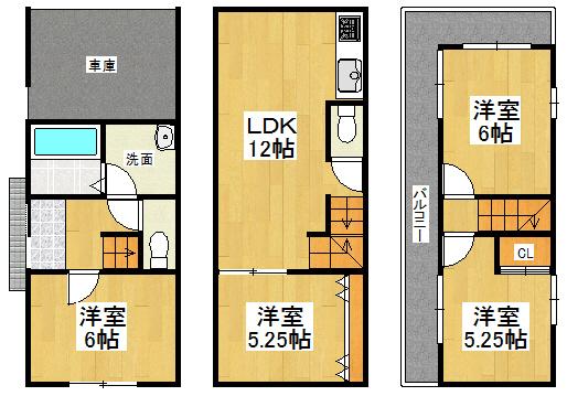 Floor plan. 29,800,000 yen, 4LDK, Land area 64.69 sq m , Building area 97.2 sq m