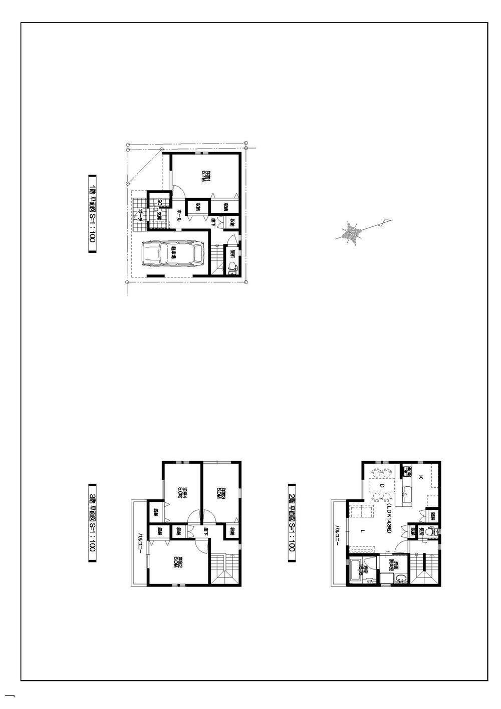 Building plan example (floor plan). Building plan example (A No. land) Building price 15,750,000 yen Building area 102.07 sq m