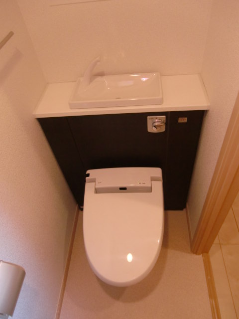 Toilet. With warm water washing toilet seat