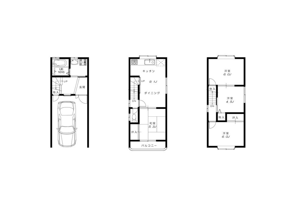 Floor plan. 14.8 million yen, 4DK, Land area 39.08 sq m , There is also putting is building area 91.8 sq m spacious garage