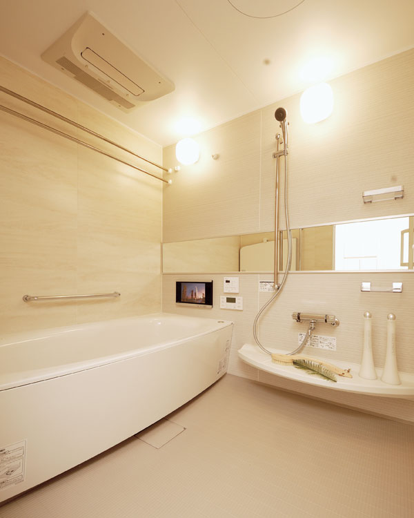 Bathing-wash room.  [bathroom] Neat summarized bathroom with simple design. Surrounded by the full clean bathroom panel, You can enjoy the relaxation to heal the mind and body. further, Mist sauna you can expect the healing effect is also attractive (C type model room)