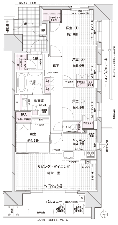 Floor: 4LDK, occupied area: 85.07 sq m, Price: 36.1 million yen
