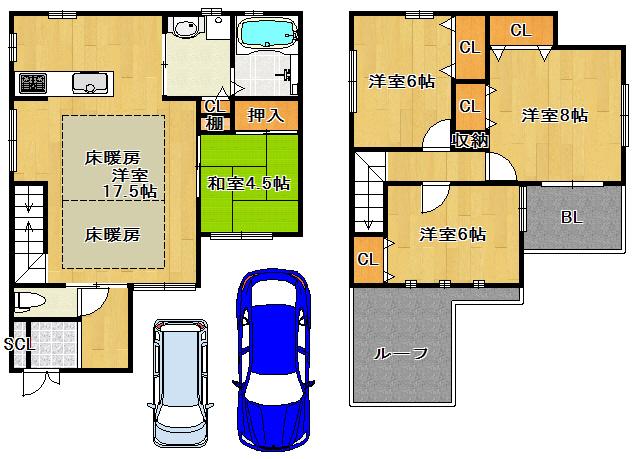 Floor plan. 32,800,000 yen, 4LDK, Land area 100.02 sq m , Building area 98.12 sq m