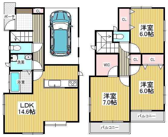 Floor plan. 36,800,000 yen, 3LDK, Land area 79.43 sq m , Building area 98.32 sq m