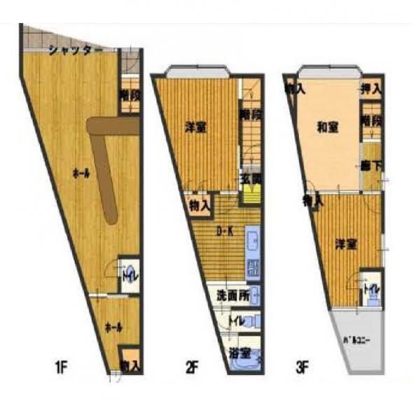 Floor plan. 13.5 million yen, 3DK, Land area 50.02 sq m , Building area 99.22 sq m