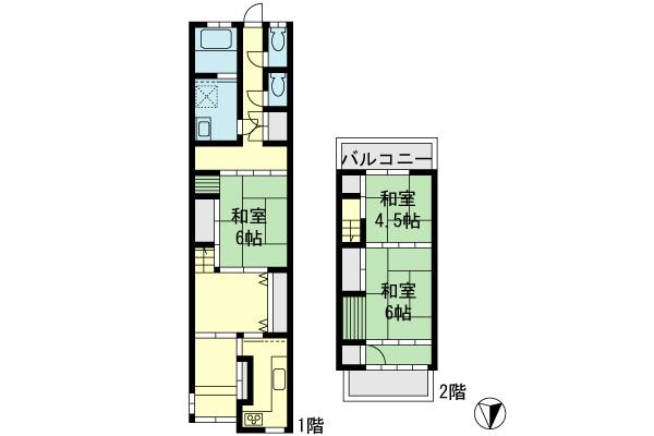 Floor plan. 18 million yen, 3DK, Land area 64.11 sq m , Building area 66.77 sq m floor plan