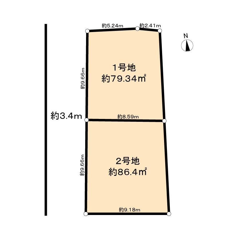 Compartment figure. Land price 15.6 million yen, Land area 86.4 sq m