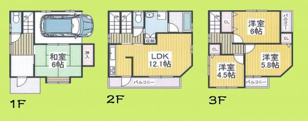 Floor plan. 26,800,000 yen, 4LDK, Land area 51.81 sq m , Building area 99.68 sq m floor plan