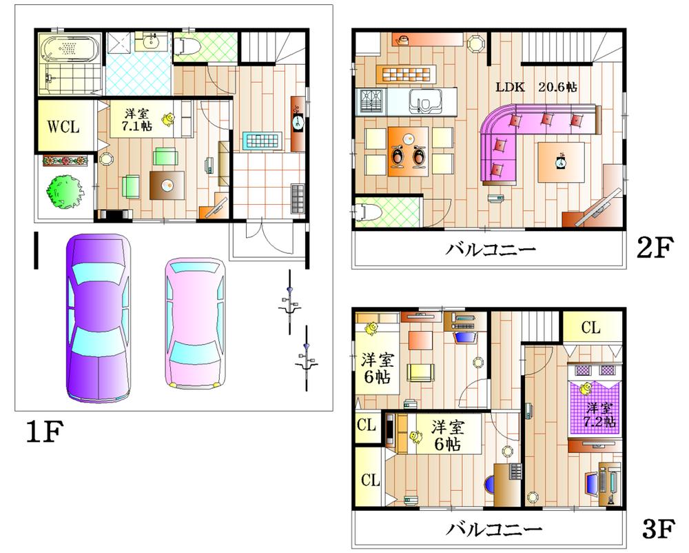 Floor plan. 46,300,000 yen, 4LDK, Land area 92.64 sq m , Building area 109.74 sq m floor plan
