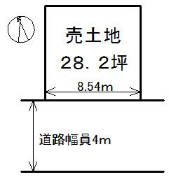 Compartment figure. Land price 30,800,000 yen, Land area 93.23 sq m