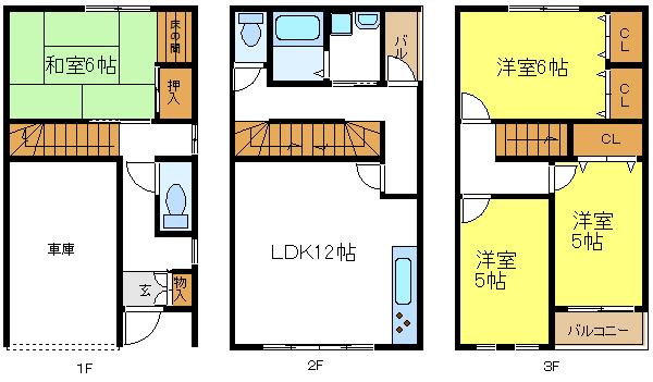 Floor plan. 23.8 million yen, 4LDK, Land area 42.11 sq m , Building area 101.69 sq m