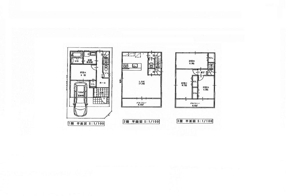 Floor plan. Price 31,800,000 yen, 4LDK, Land area 60.37 sq m , Building area 96.59 sq m