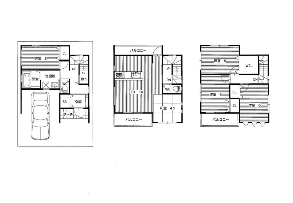 Floor plan. Price 31,800,000 yen, 4LDK, Land area 60.37 sq m , Building area 96.59 sq m