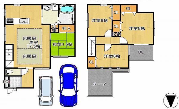 Floor plan. 30,800,000 yen, 3LDK, Land area 100.02 sq m , Building area 98.12 sq m