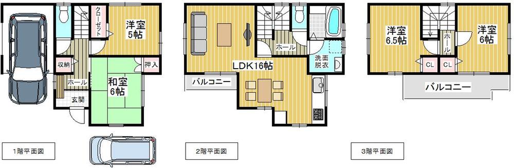 Floor plan. 36,800,000 yen, 4LDK, Land area 83.96 sq m , 4LDK of building area 110.36 sq m room
