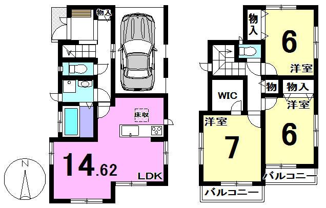 Floor plan. 36,800,000 yen, 3LDK, Land area 79.43 sq m , Building area 98.32 sq m