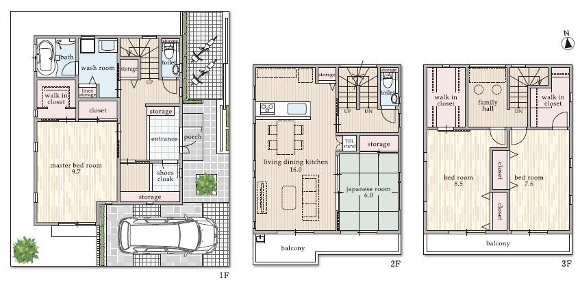 Floor plan. 59,800,000 yen, 4LDK, Land area 106.86 sq m , Building area 141.62 sq m