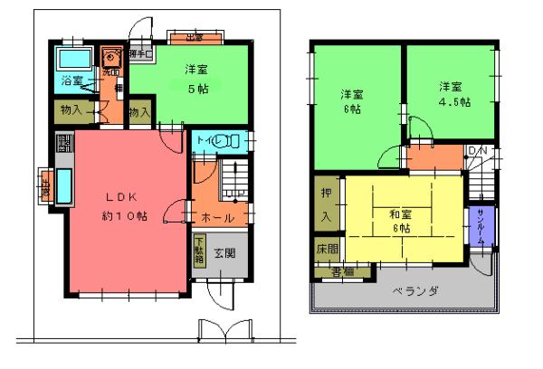 Floor plan. 19,800,000 yen, 4LDK, Land area 72.76 sq m , Building area 77.85 sq m Mato drawings