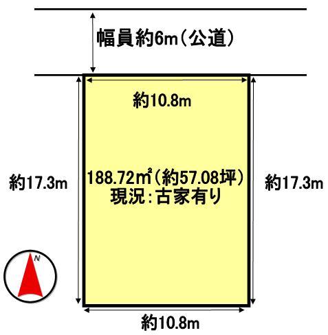 Compartment figure. Land price 55 million yen, Land area 188.72 sq m