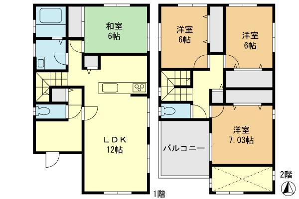 Floor plan. 35,800,000 yen, 4LDK, Land area 139.57 sq m , Building area 109.3 sq m floor plan