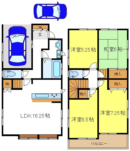 Floor plan. (No. 2 locations), Price 29,800,000 yen, 4LDK, Land area 100.76 sq m , Building area 96.88 sq m