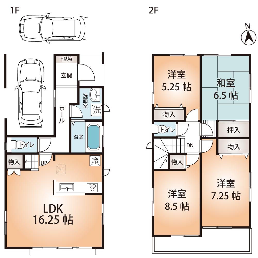 Floor plan. (No. 2 locations), Price 29,800,000 yen, 4LDK, Land area 100.76 sq m , Building area 96.88 sq m