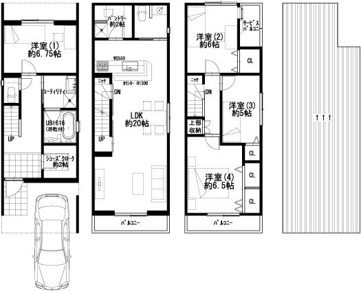 Floor plan. 28.8 million yen, 4LDK, Land area 72.77 sq m , Building area 111.76 sq m floor plan can be changed