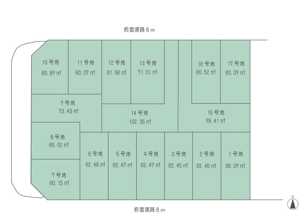 The entire compartment Figure. Widely front road, Because there is nothing blocking the front, Open and bright city block plan
