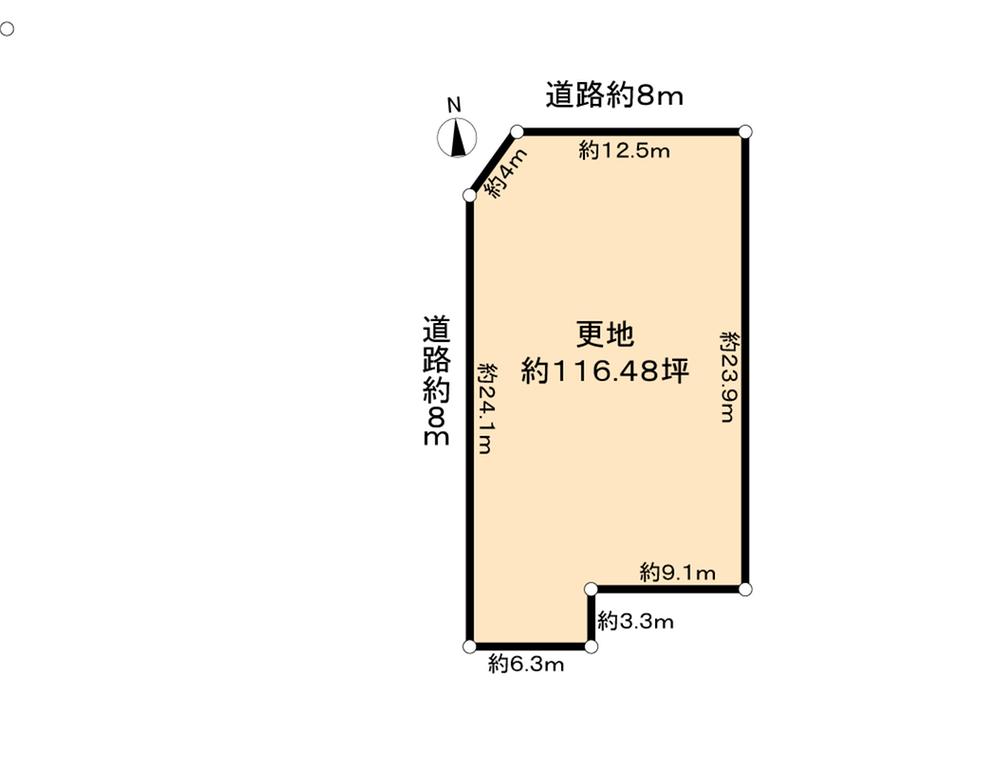 Compartment figure. Land price 75,800,000 yen, Land area 385.08 sq m