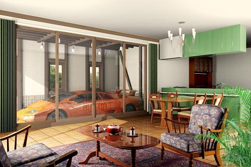 Rendering (appearance). This dream of garage House is also possible construction