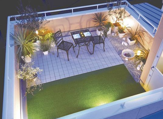 Balcony. Space where you can enjoy a home garden in the family.