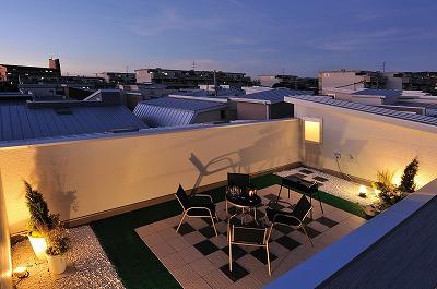 Balcony. A glass of beer while looking up at the night sky.
