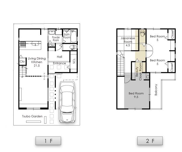 Floor plan. Local model house room