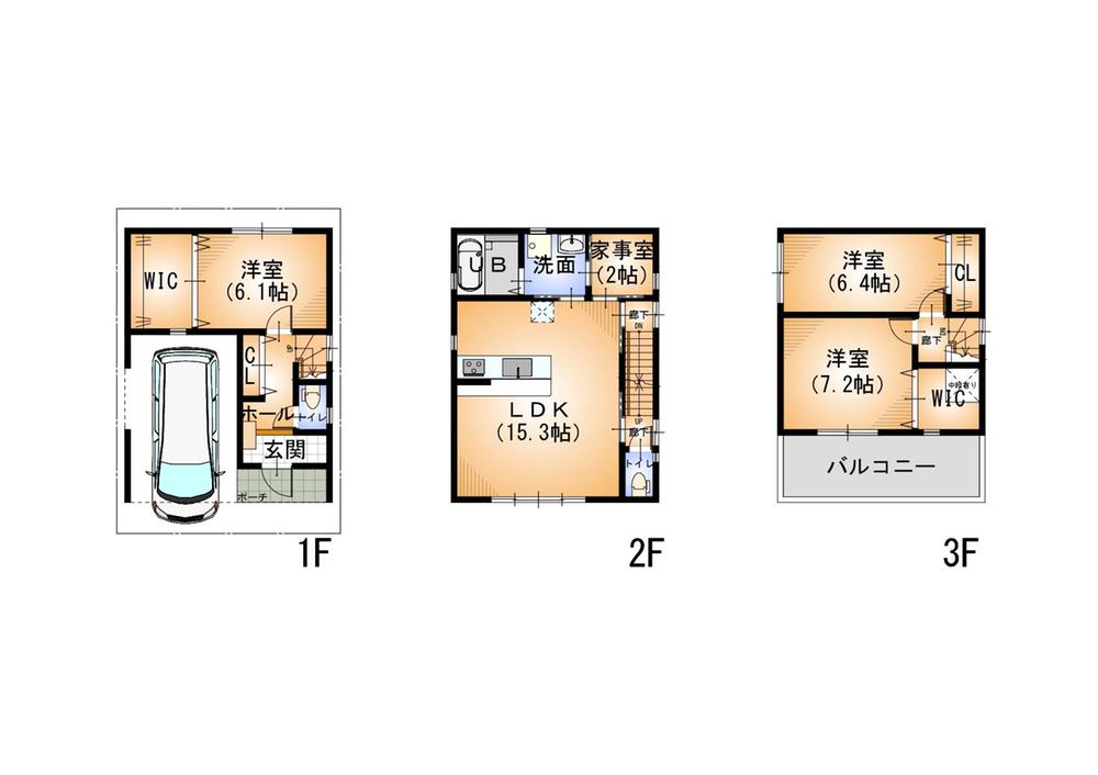 Other building plan example. Building plan example (1 Issue land) Building Price      16,350,000 yen, Building area  93.29  sq m