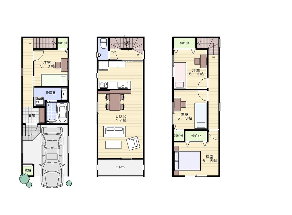 Floor plan. 29,800,000 yen, 4LDK, Land area 49.06 sq m , Building area 98.01 sq m Floor Plan (image)