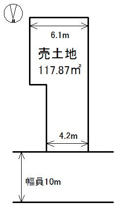 Compartment figure. Land price 46,350,000 yen, Land area 117.87 sq m