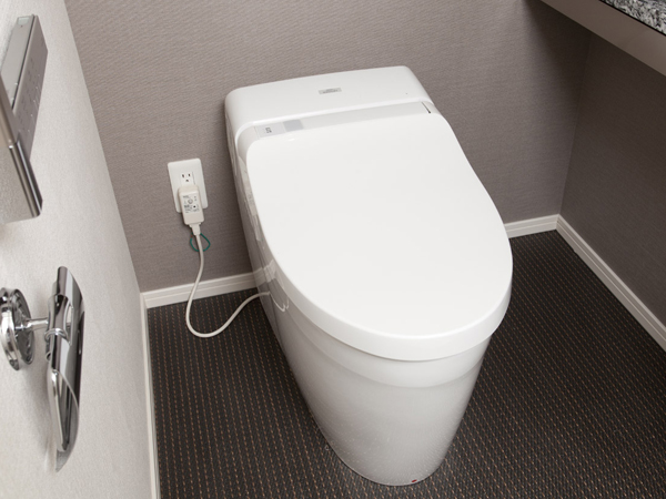 Toilet.  [toilet] Adopt a tankless type of energy-saving toilet bowl there is a maximum of about 70% of the water-saving effect. It also stuck to the design in a neat space-saving design (concept room)