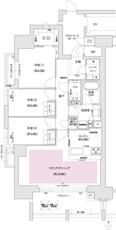 Floor: 3LDK + storeroom, occupied area: 83.71 sq m, Price: TBD