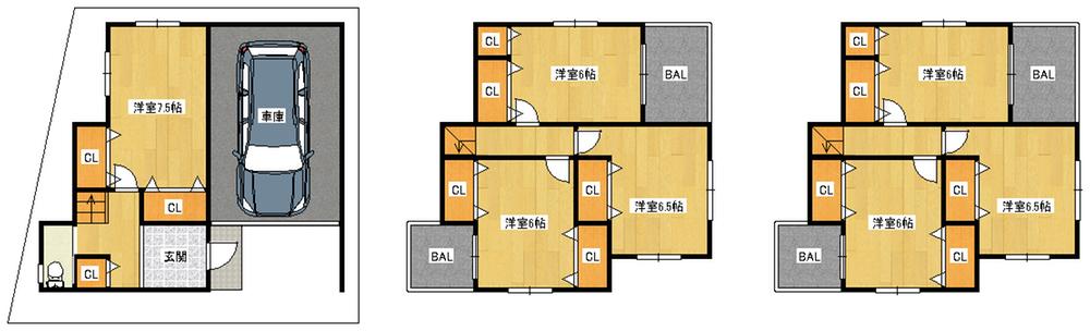 Compartment view + building plan example. Building plan example, Land price 27,800,000 yen, Land area 96.95 sq m , Building price 16 million yen, Building area 103.46 sq m land about 30 square meters in this plan ¥ 4380 yen