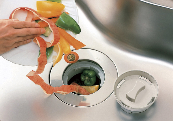 Kitchen.  [disposer] Just put the switch while flowing water, Discharged into the sewage by grinding process the garbage. Sink space to put the triangle corner is not required you can use spacious (same specifications)