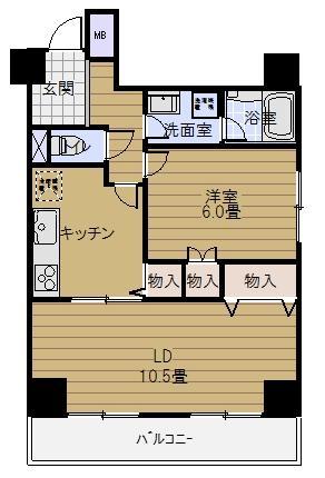 Floor plan. 1LDK, Price 13.8 million yen, Occupied area 49.69 sq m , Balcony area 7.74 sq m southeast corner room. ventilation ・ Daylighting ・ Views are as good.