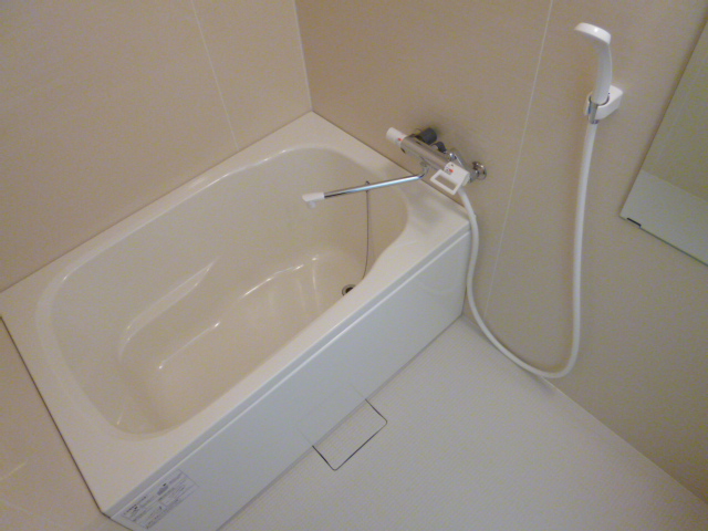 Bath. Bathroom is with a heating dryer